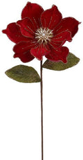 22" Jeweled Red Magnolia Stem