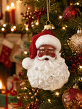 4.5" AA Noble Santa Head with Jewels and Sparkly Red Hat