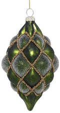 4" Emerald Green Quilted Finial Ornament