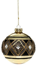 4" Geometric Jeweled Ball Ornament Style 2