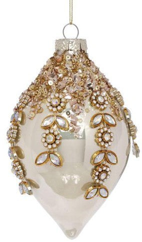 4" Jeweled Cascade Finial Ornament