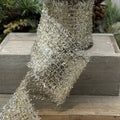 4" x 10yds Gold and Silver Lurex Trellis