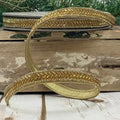 .5" x 9M Gold Chevron Beaded Ribbon