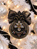 4" Black Bow Ornament