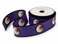Purple and Black Spooky Eyeballs Halloween 2" x 5 yard
