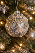 Pearls and Gold Beads on top of Ornament 4"