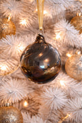 Deep Iridescent Brown Ball Ornament 3"