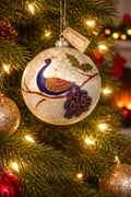 Peacock Pearl Ornament 4"